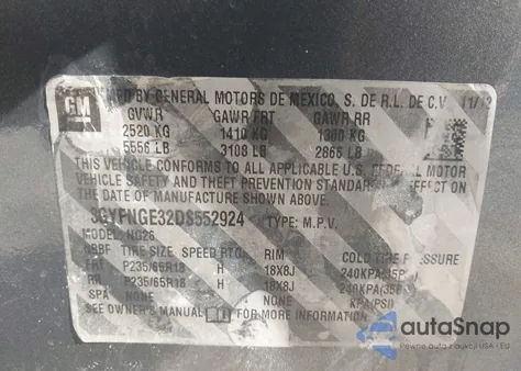 2013 Cadillac Srx Luxury Collection from USA, damaged, VIN 3GYFNGE32DS552924